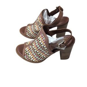 House of Harlow leather peep toe slip-on mules size 37